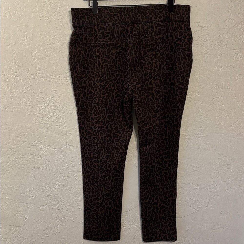 Faded Glory leopard print Brown stretch leggings 1X - Picture 7 of 7